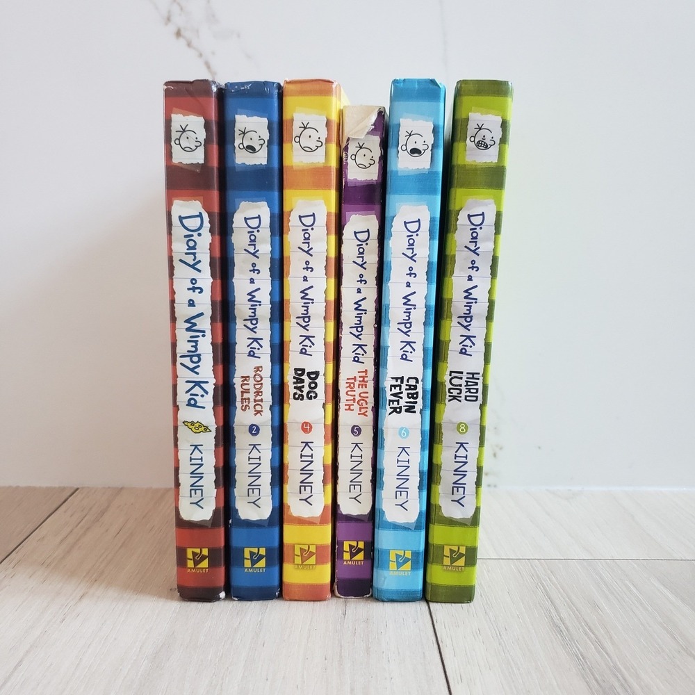 Diary of a Wimpy Kid Book Bundle Jeff Kinney Hardcovers Kids Ages 8-12‎ Set of 6